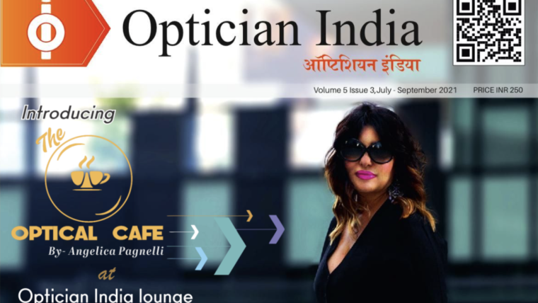 Angelica Pagnelli sulla copertina di Optician India